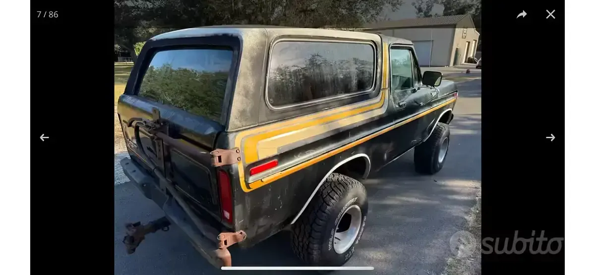 Usata Ford Bronco 1970 Nero SUV
