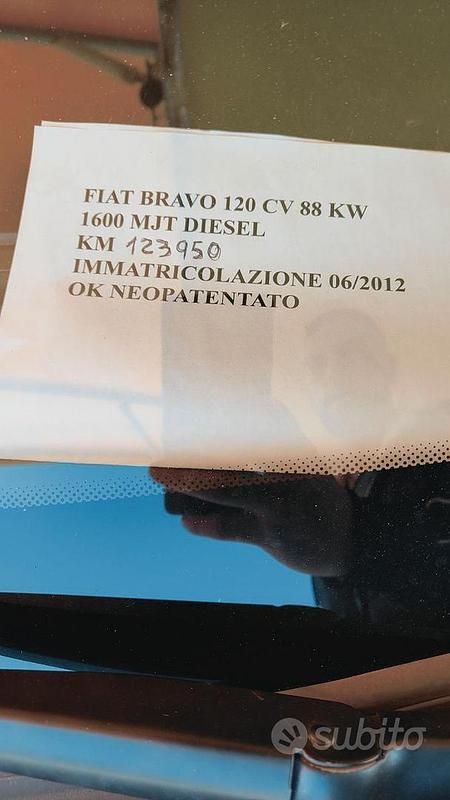 Usata Fiat Bravo 105 CV (77 kW) 2013 Grigio Utilitaria