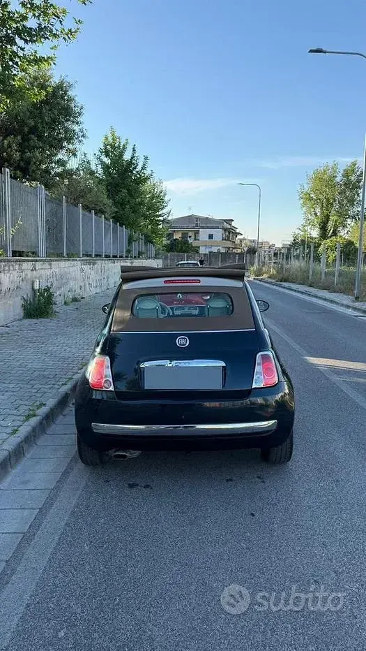Usata Fiat 500C 69 CV (50 kW) 2015 Blu Cabrio