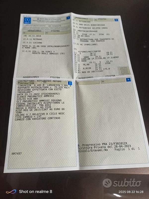 Usata Mitsubishi Eclipse Cross 163 CV (119 kW) 2018 Marrone SUV