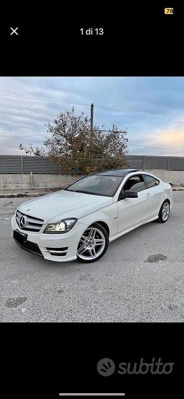 Usata Mercedes C220 AMG 2012 Bianco Coupé