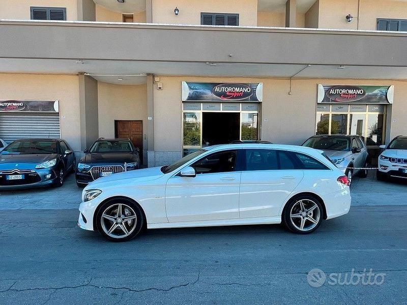 Usata Mercedes C220 AMG 170 CV (125 kW) 2014 Bianco Station wagon