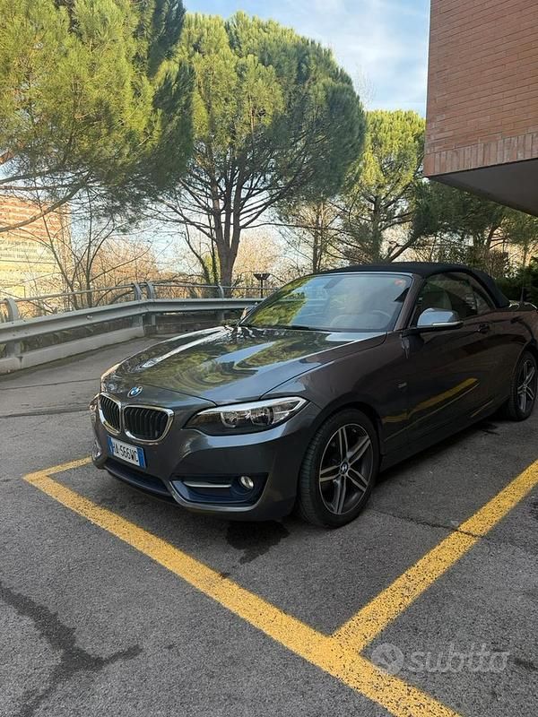Usata BMW 218 Sport Line 2017 Grigio Cabrio