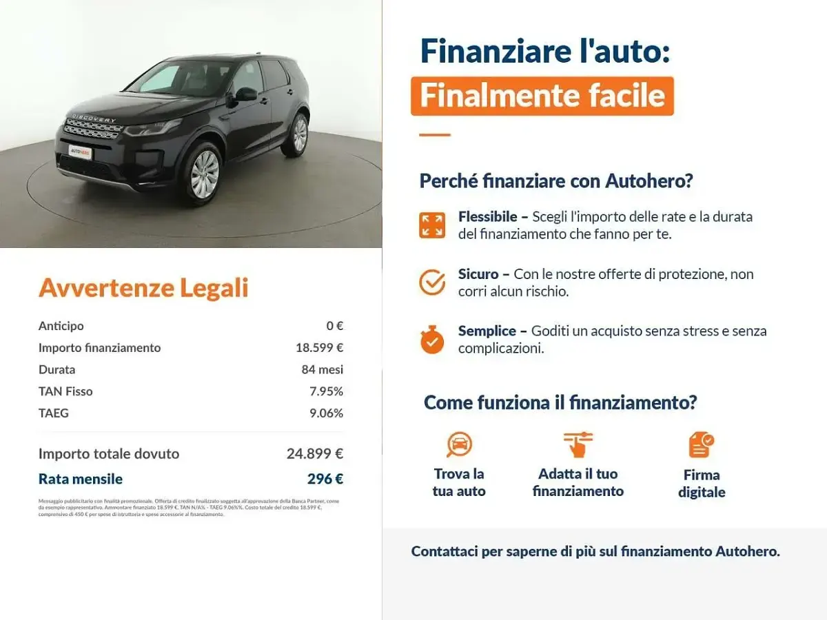 Usata Land Rover Discovery 5 SE 150 CV (110 kW) 2020 Nero SUV