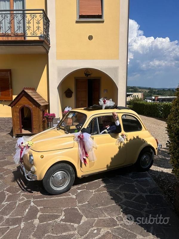 Usata Fiat 500 1970 Giallo Cabrio