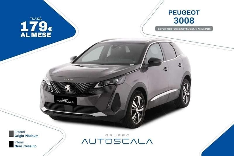Usata Peugeot 3008 Active 131 CV (96 kW) 2022 Grigio platinum SUV