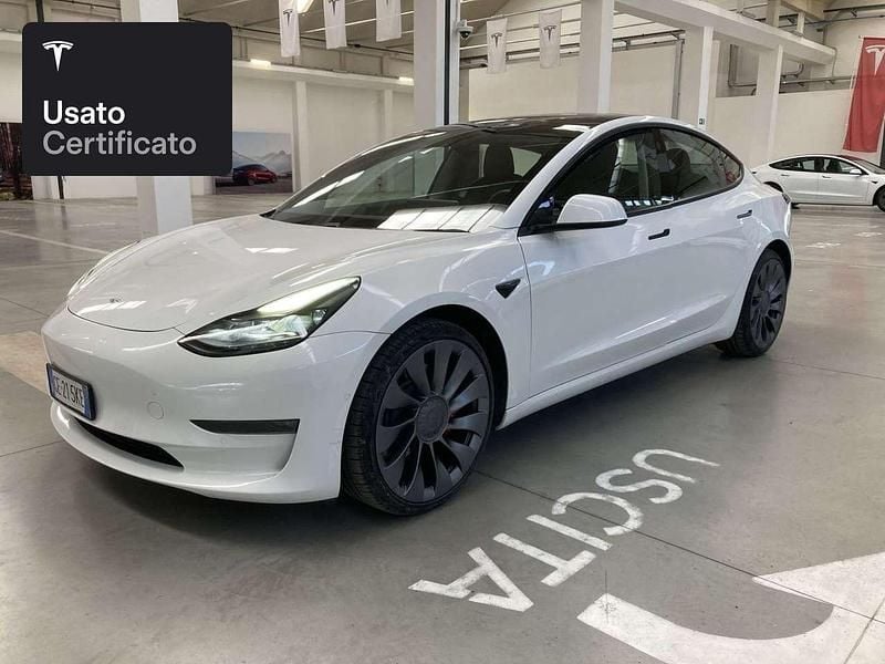 Usata Tesla Model 3 Performance 377 kW (513 CV) 2021 Pearl white multicoat Berlina