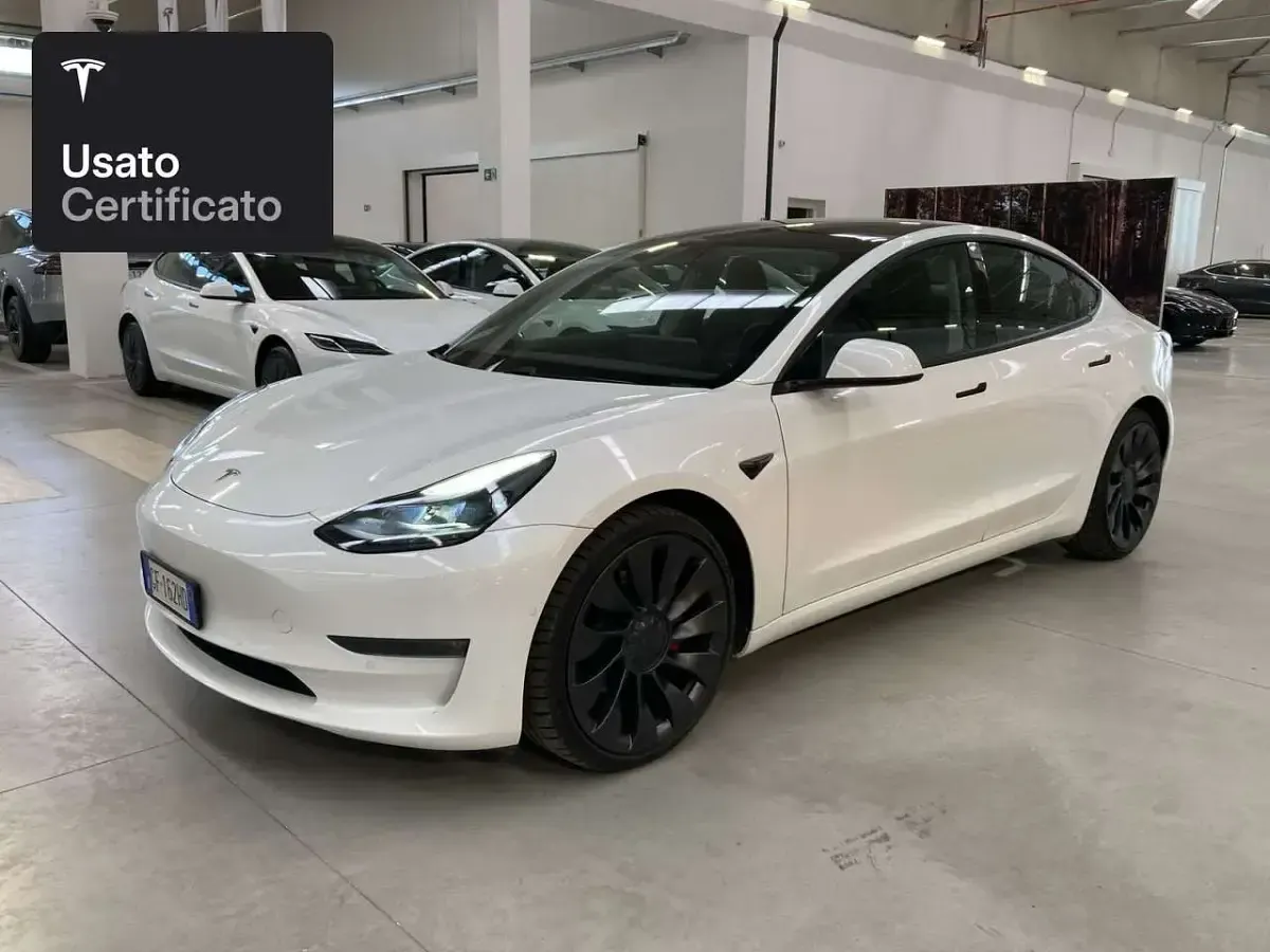 Usata Tesla Model 3 Performance 377 kW (513 CV) 2021 Pearl white multicoat Berlina
