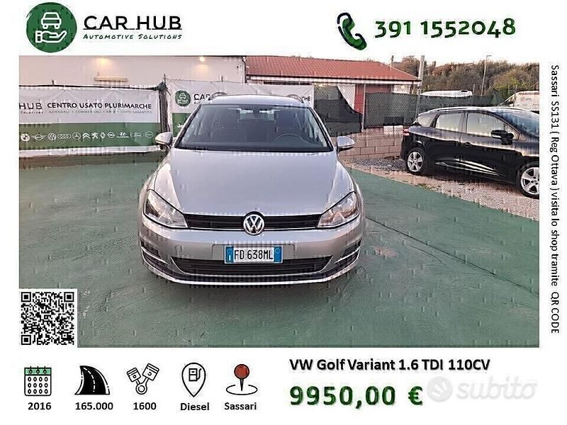 Grigio Usata 2016 VW Golf VII Station wagon | 9990 € (Buon prezzo) - Immagine 1/4