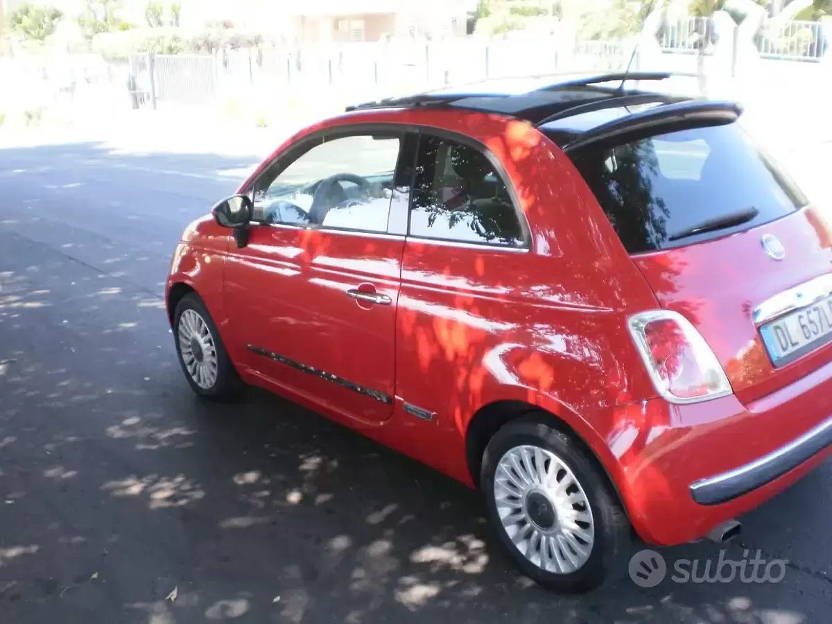 Usata Fiat 500 Lounge 95 CV (69 kW) 2009 Rosso Cabrio
