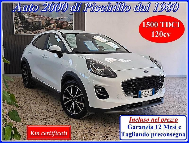 Bianco Usata 2021 Ford Puma Titanium Monovolume | 13.900 € (Ottimo prezzo) - Immagine 1/4
