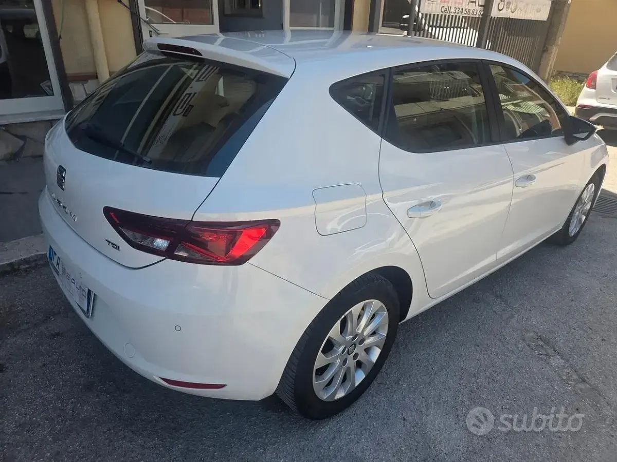 Usata Seat Leon 105 CV (77 kW) 2015 Bianco Berlina