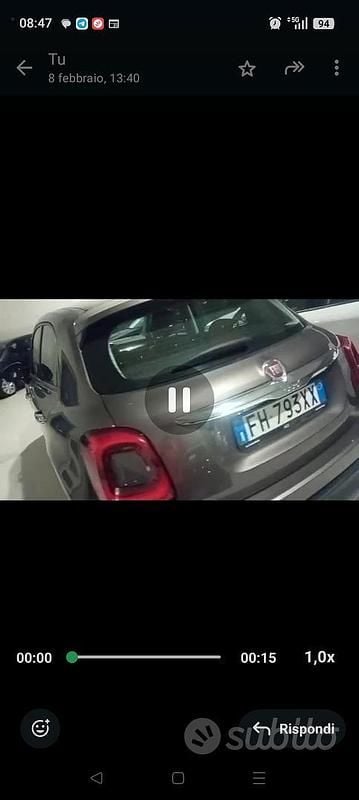 Usata Fiat 500 95 CV (69 kW) 2017 Grigio Station wagon