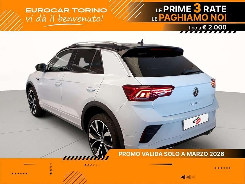 Usata VW T-Roc R-line 150 CV (110 kW) 2023 Pure white nero SUV