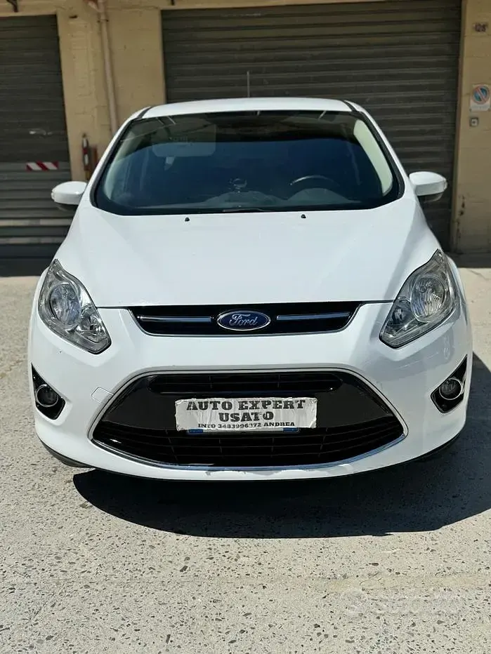 Usata Ford C-MAX Titanium 116 CV (85 kW) 2015 Bianco Monovolume