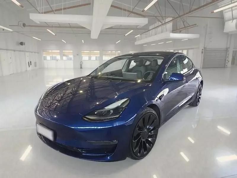 Usata Tesla Model 3 Performance 155 kW (211 CV) 2022 Blu Berlina