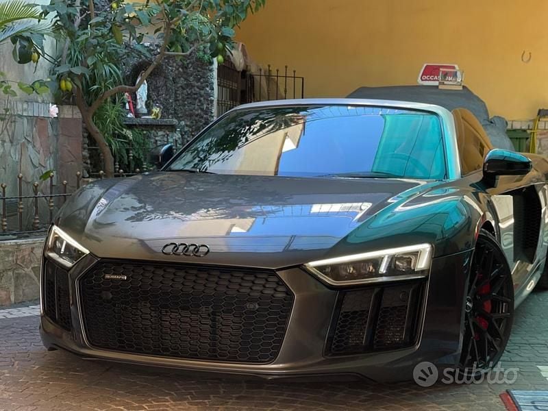 Usata Audi R8 Spyder Performance 610 CV (448 kW) 2018 Grigio Cabrio
