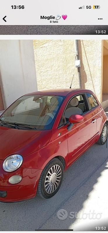 Usata Fiat Cinquecento 2008 Rosso Utilitaria