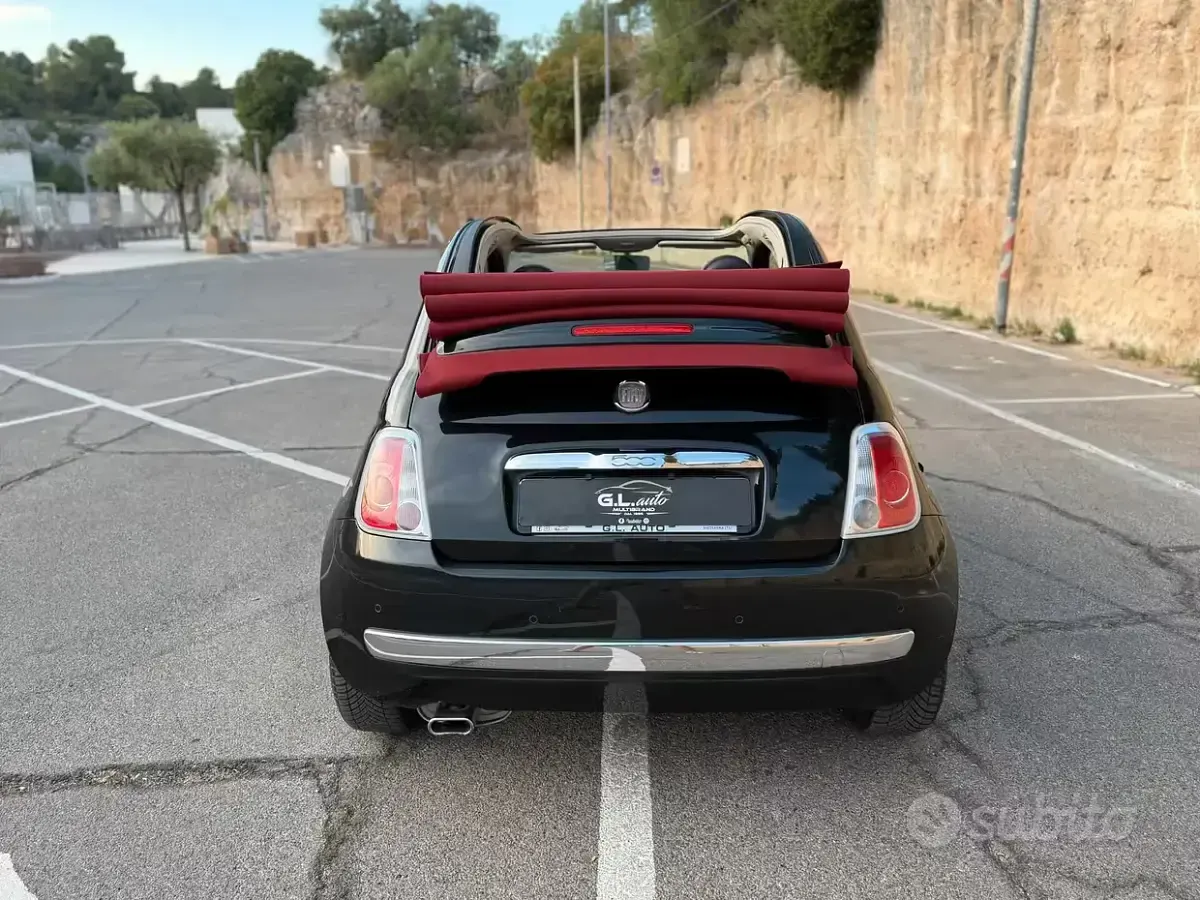 Usata Fiat 500C Lounge 69 CV (50 kW) 2010 Nero Cabrio