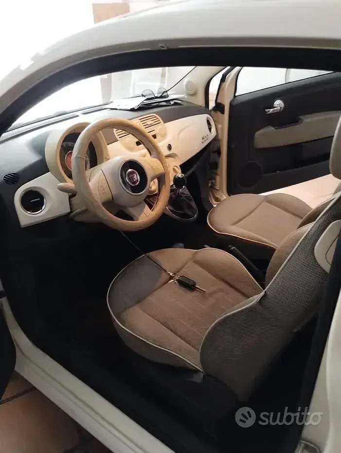 Usata Fiat 500 75 CV (55 kW) 2010 Bianco Berlina