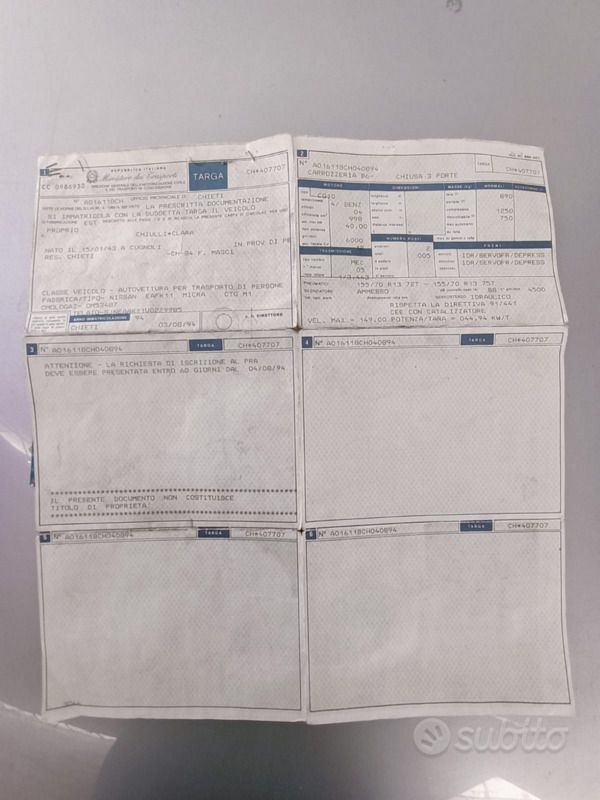 Usata Nissan Micra 60 CV (44 kW) 1994 Grigio Utilitaria