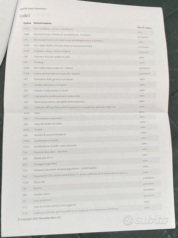 Usata Mercedes C220 2007 Nero Berlina