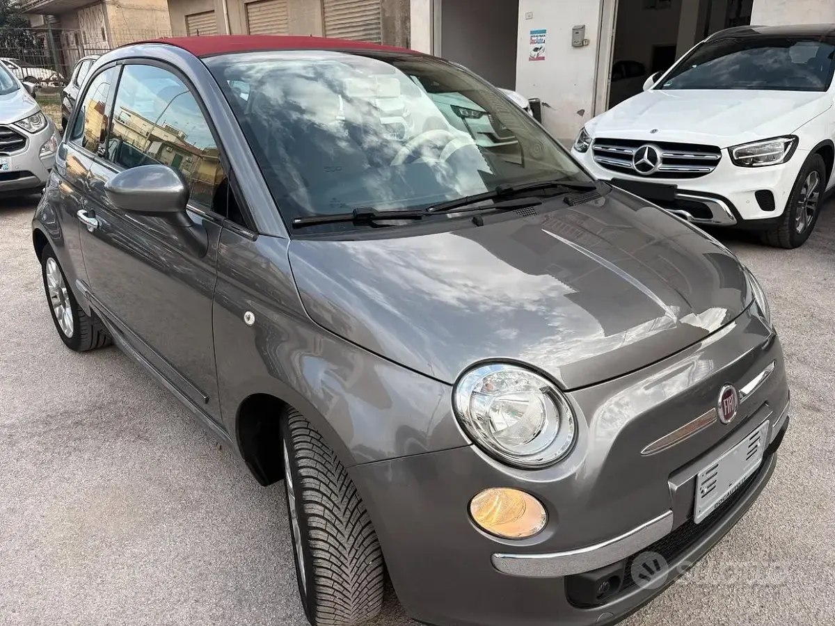 Usata Fiat 500C Lounge 69 CV (50 kW) 2013 Grigio Cabrio