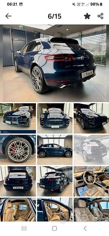 Usata Porsche Macan Turbo 400 CV (294 kW) 2015 Blu SUV