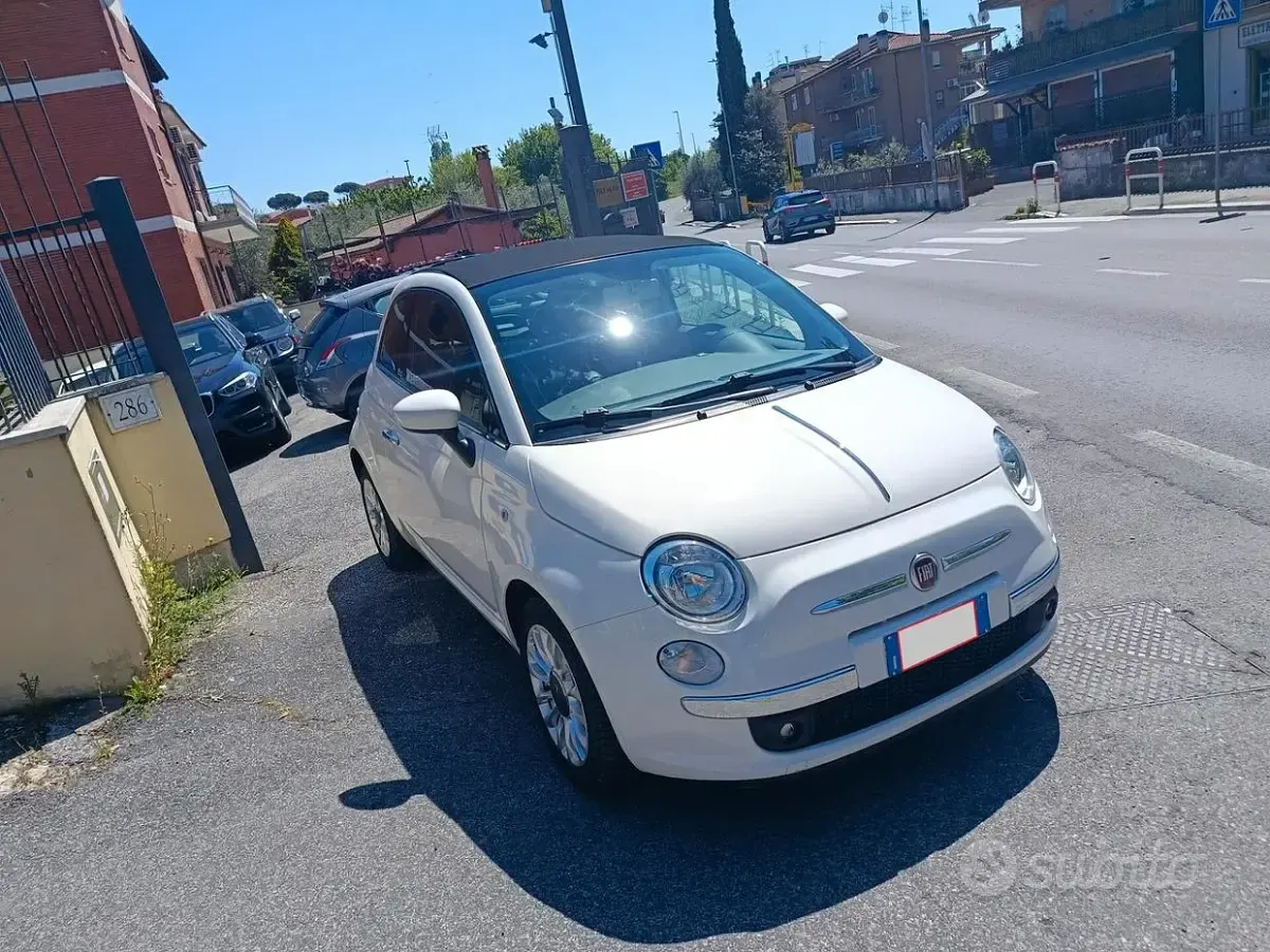 Usata Fiat 500C Lounge 69 CV (50 kW) 2014 Bianco Cabrio