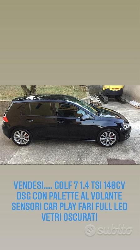 Usata VW Golf VII 140 CV (102 kW) 2013 Nero Berlina