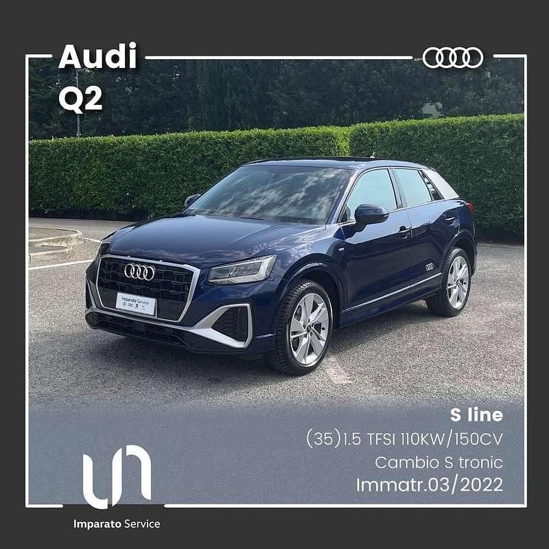 Blu navarra metallizzato Usata 2022 Audi Q2 S-Line SUV | 26.000 € (Ottimo prezzo) - Immagine 1/4