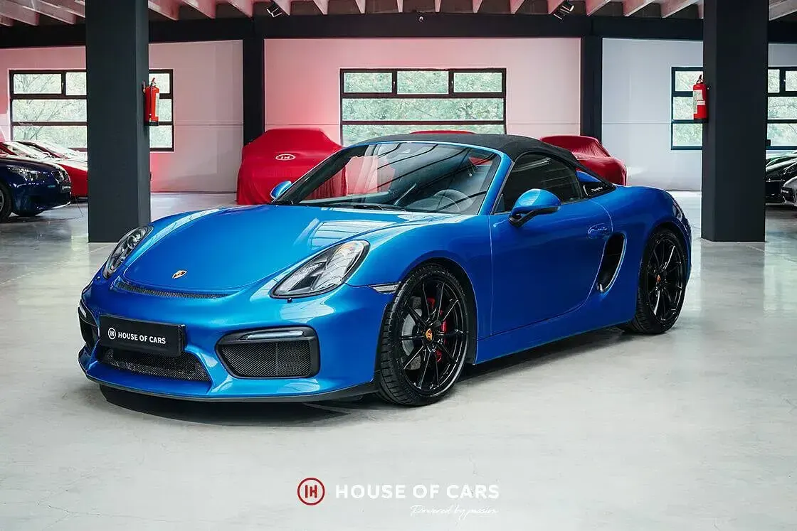 Usata Porsche Boxster Spyder 375 CV (275 kW) 2016 Blu Cabrio
