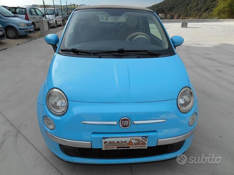 Usata Fiat 500C 85 CV (62 kW) 2012 Blu Cabrio