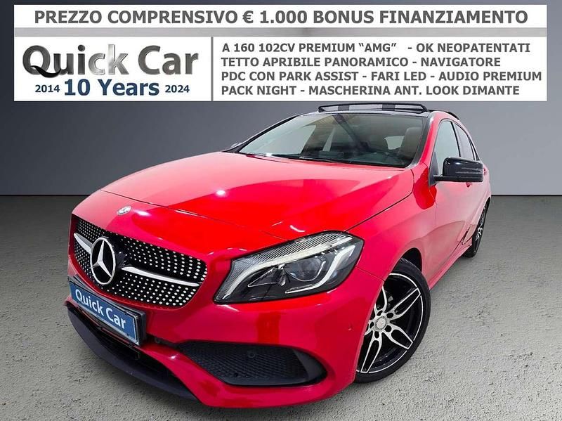Usata Mercedes A160 Premium 102 CV (75 kW) 2016 Rosso Berlina