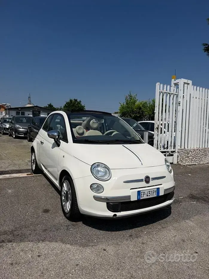 Usata Fiat 500 69 CV (50 kW) 2013 Bianco Cabrio