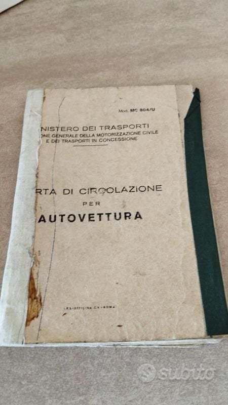 Usata Fiat 600 1960 Utilitaria