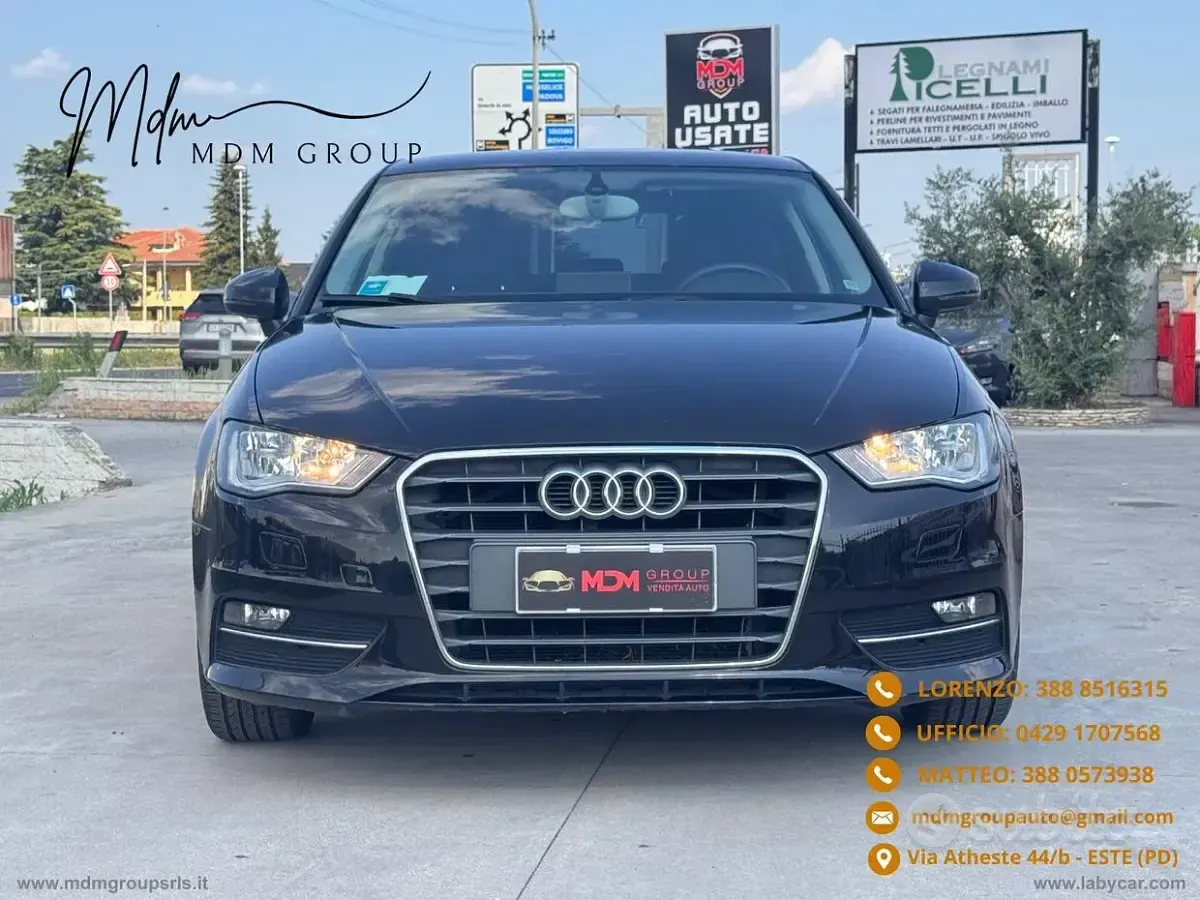 Usata Audi A3 Attraction 110 CV (80 kW) 2015 Nero Berlina