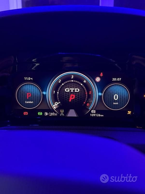 Usata VW Golf VII GTD 200 CV (147 kW) 2021 Blu Utilitaria