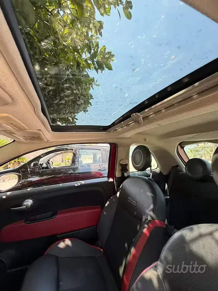 Usata Fiat 500 75 CV (55 kW) 2009 Rosso Cabrio
