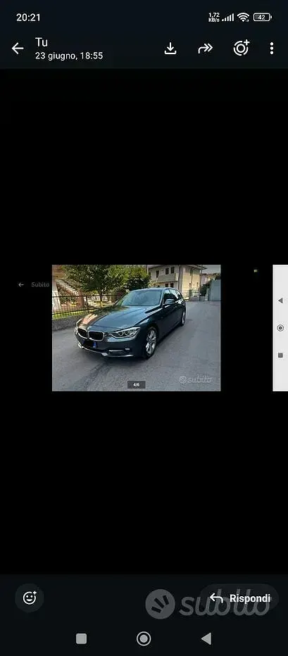 Usata BMW 316 116 CV (85 kW) 2015 Grigio Station wagon
