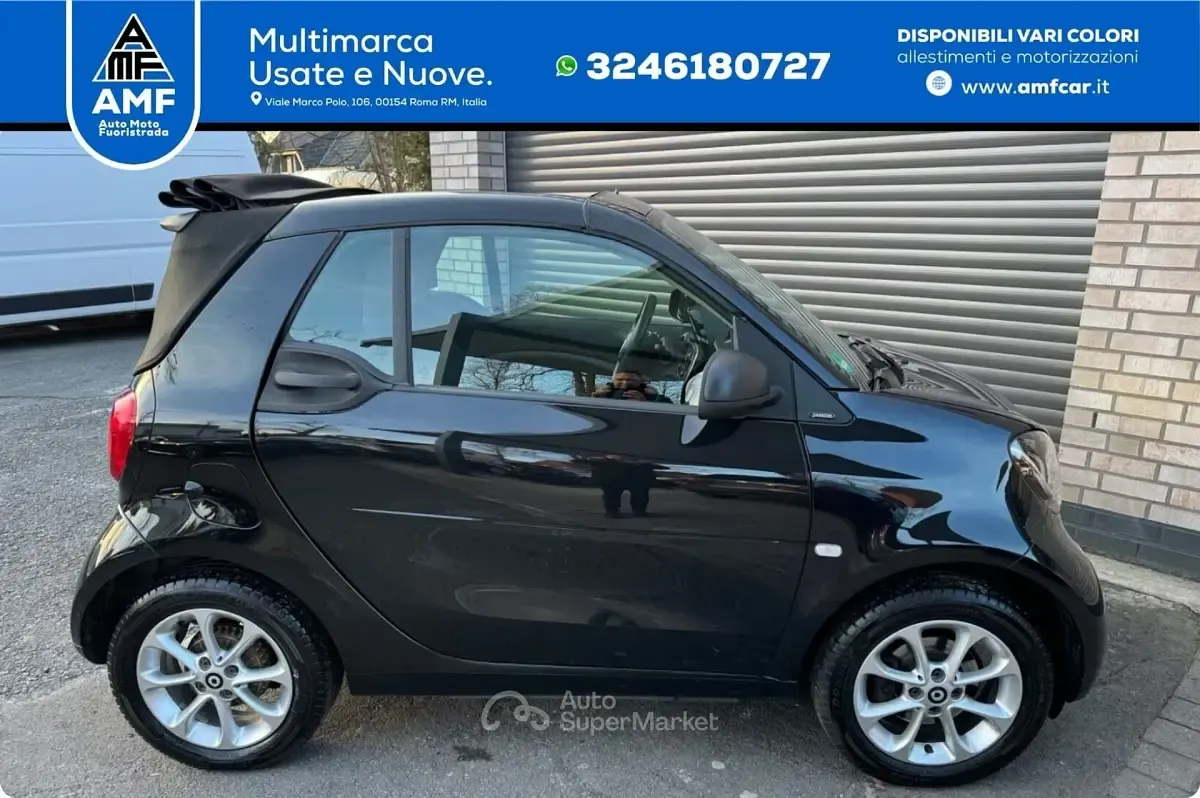 Begagnad Smart ForTwo Cabrio 90 HK (66 kW) 2019 Svart Cab