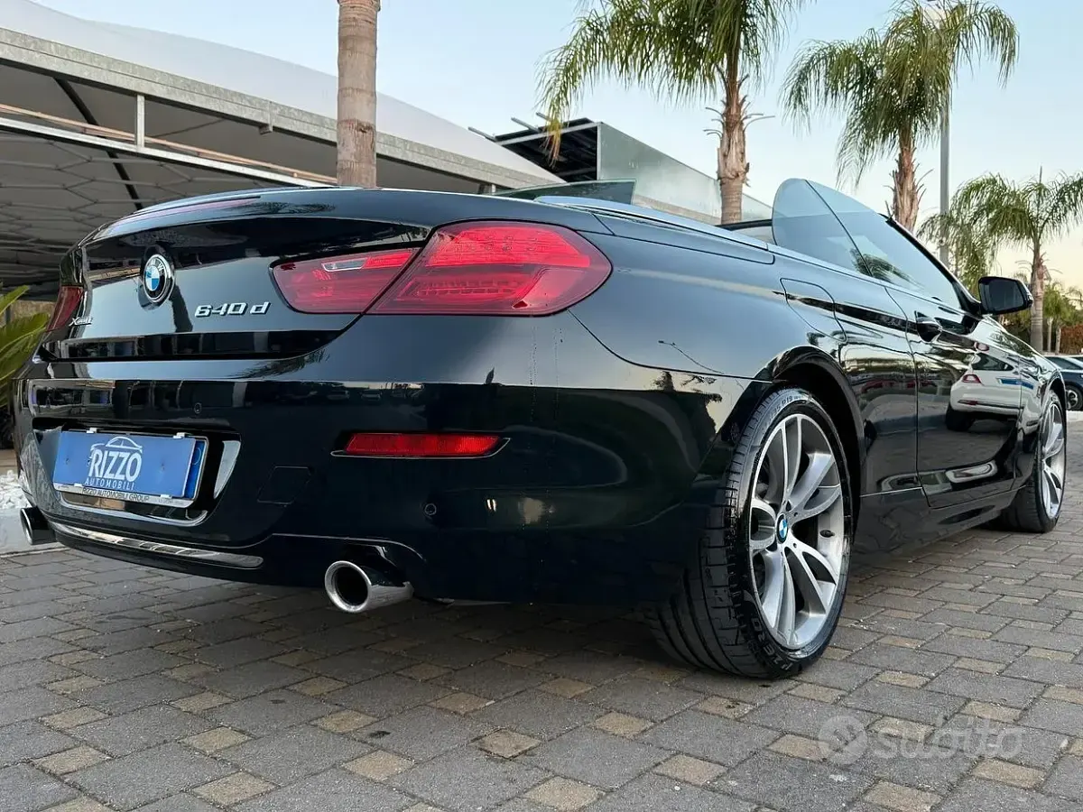 Usata BMW 640 Cabriolet Efficient Dynamics 313 CV (230 kW) 2016 Nero Cabrio