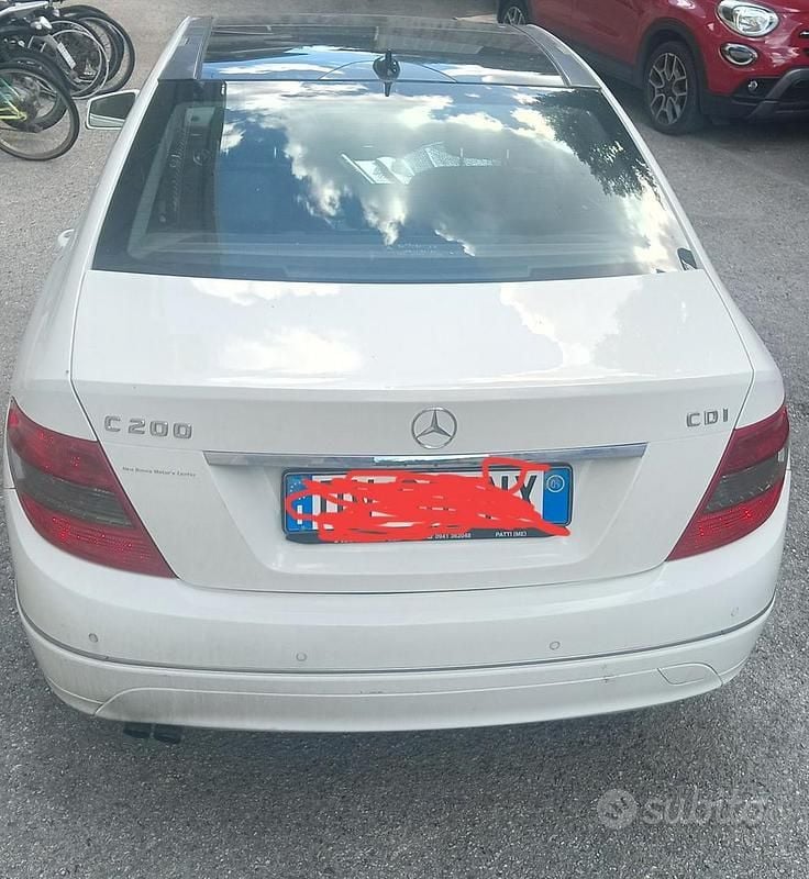 Usata Mercedes C200 2009 Bianco Berlina