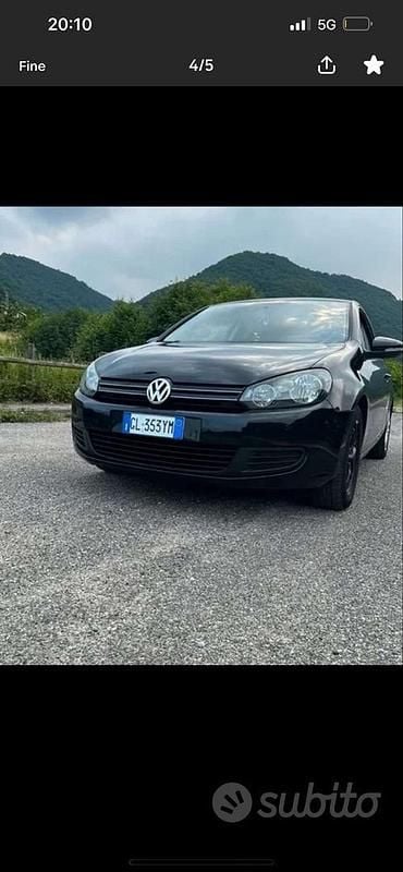 Usata VW Golf VI 80 CV (58 kW) 2010 Nero Utilitaria