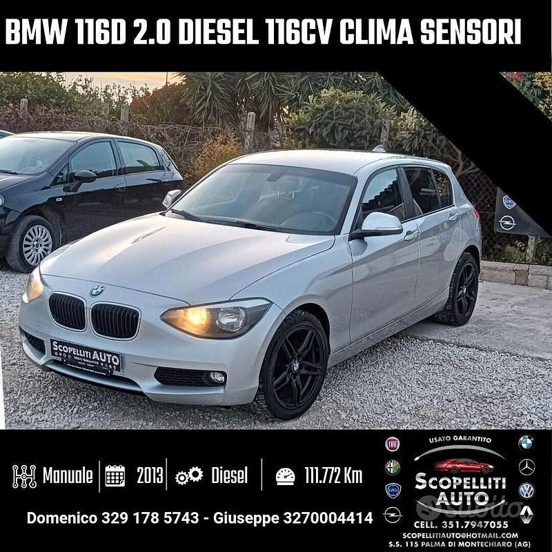 Usata BMW 116 116 CV (85 kW) 2013 Grigio Utilitaria
