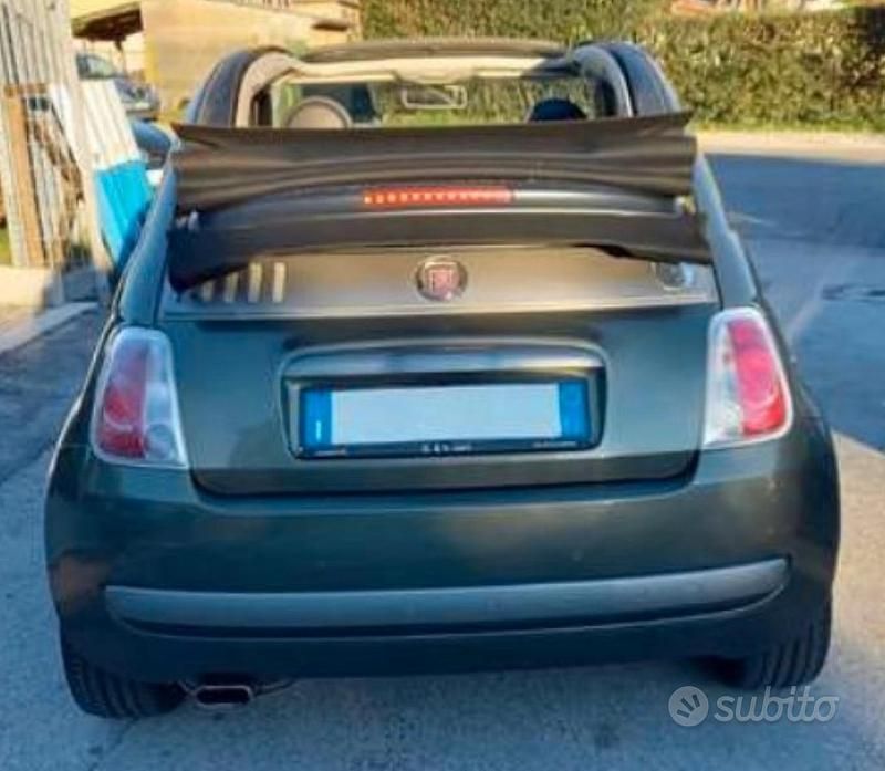 Usata Fiat 500C 95 CV (69 kW) 2010 Verde Cabrio