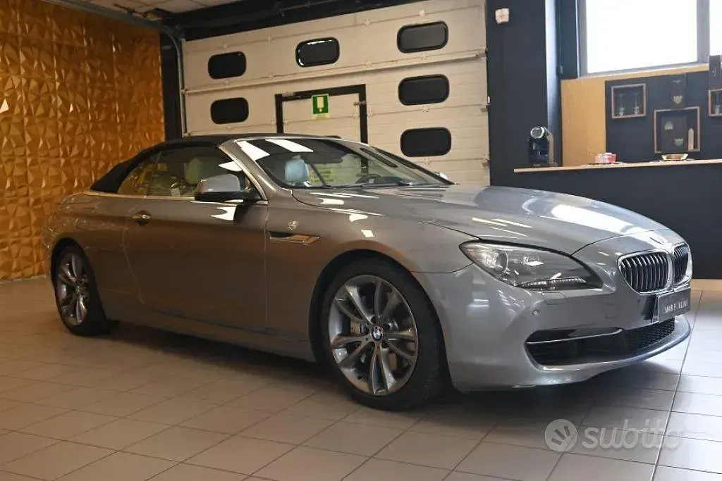 Usata BMW 640 Cabriolet Comfort Edition 320 CV (235 kW) 2011 Grigio Cabrio