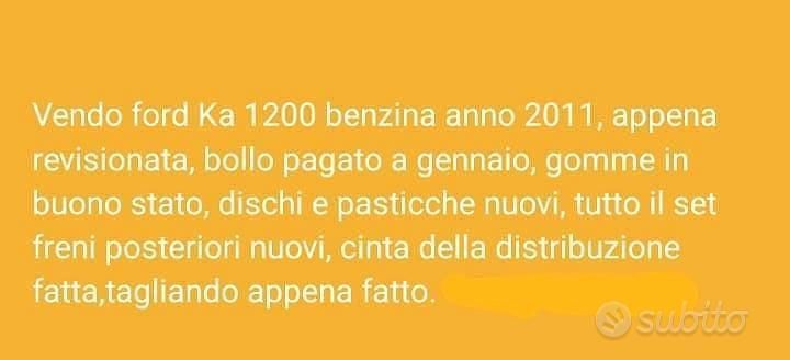Usata Ford Ka 69 CV (50 kW) 2011 Utilitaria