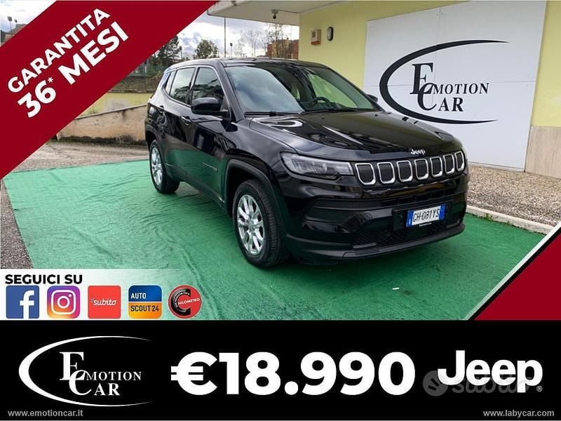 Nero Usata 2022 Jeep Compass SUV | 18.990 € (Ottimo prezzo) - Immagine 1/4