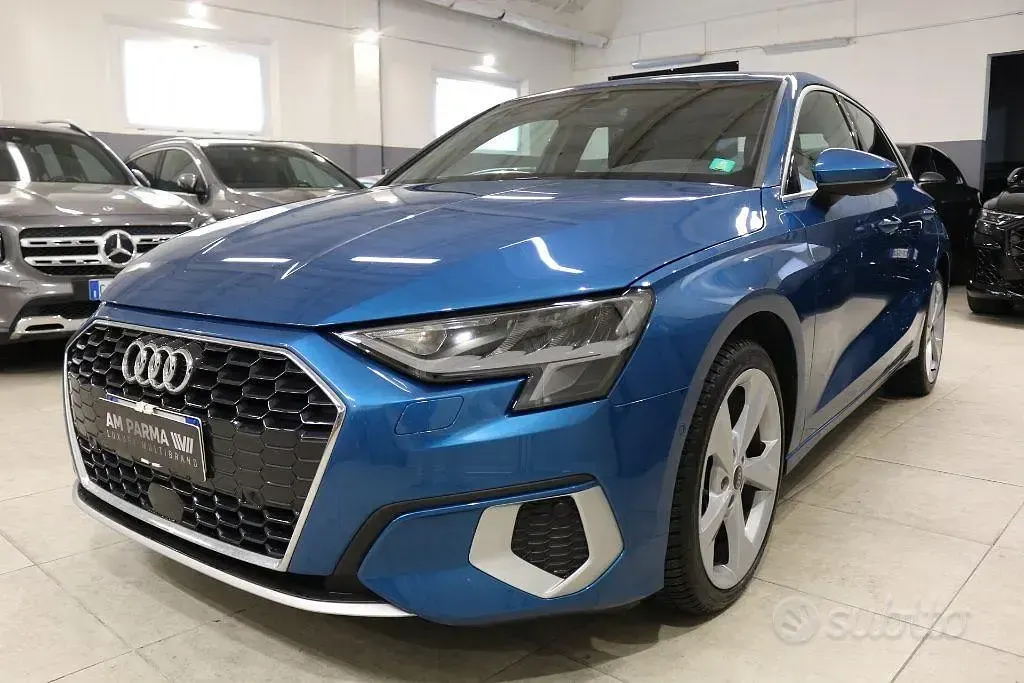 Usata Audi A3 Advanced 150 CV (110 kW) 2023 Blu Berlina